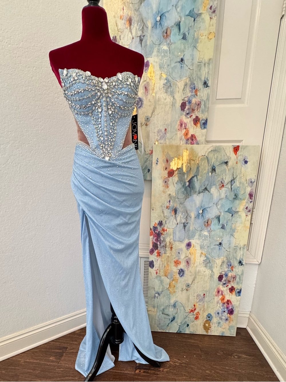 NWT Jovani Strapless Gown with Beaded Bust D5414 2026 Collection - Picture 7 of 13